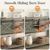 Heynemo Entryway Table with Storage Cabinets with Sliding Barn Door & Adjustable Shelf for Hallway, Living Room, Foyer - 4 of 4