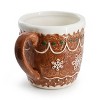 Gibson 18 Ounce Ceramic Holiday Gingergbread Mug in Brown - 2 of 4