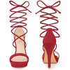 Perphy Women's Platform Stiletto Heels Lace Up Sandals - 2 of 4