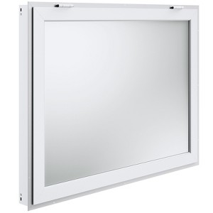 VEVOR Concession Window 48"x36", Aluminum Alloy Food Truck Service Window with 4 Horizontal Sliding Windows & Awning Door & Drag Hook, White - 1 of 4