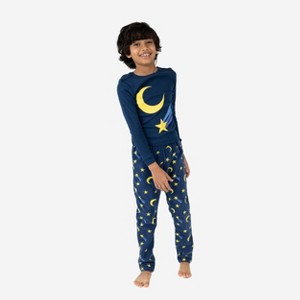 Leveret Kids Pajamas Cotton Top and Fleece Pants - 1 of 4