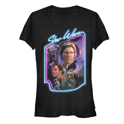 Juniors Womens Star Wars Neon Retro Rebels Against The Empire T