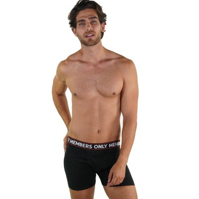 Men's Cotton White Spandex Boxer Brief – Members Only®