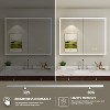 LED Bathroom Medicine Cabinet with Mirror, Surface or Recessed Mount, Defogger, Memory Function, 3-Color Lighting, USB & Outlet, Dimmer - 3 of 4