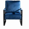 CAVINAS PU Leather/Microfiber/Velvet Upholstered Accent Chair with Metal Frame,Mid Century Arm Chair with Cushion for Bedroom,Reading Room - 3 of 4