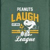 Women's - Peanuts - Peanuts Laugh League Lightweight French Terry Wide Neck Long Sleeve Shirt - 2 of 4
