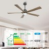 60" Charcoal Modern LED Ceiling Fan with Lights and Remote for Living Room - 4 of 4