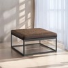 Ottoman Bench, Large Ottoman, Ottoman Coffee Table, Leather Footstool, Reversible Top, Padded Seat, Max. Load 660 lb - 4 of 4