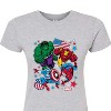 Women's - Marvel - Avengers America Stickers Style Fitted Graphic T-Shirt - 2 of 3