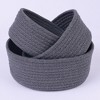 REGALWOVEN Home Decor Entryway Desk Key Tray Round Woven Storage Basket 2 Pcs - 4 of 4