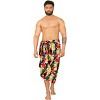 HAPPY BAY Men's Summer Long Vacation Sarong Beachwear Holidays Wrap Lava Lava Beach Cover Up Sarongs For Men One Size Multicolored, Floral - 2 of 3