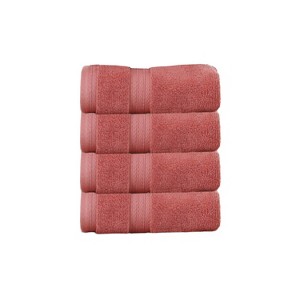 Home Weavers Elegance Essentials 550GSM 100% Cotton Zero Twist Super Absorbent Bath Towel Set - 1 of 4