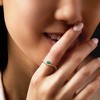 Pure Collection by Ross-Simons 0.10 Carat Lab-Grown Emerald Curve Ring in 18kt Gold Vermeil Size 5 - 2 of 4