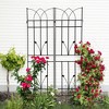 Maggift Patio Decorative Screens, Iron Arch Decoration Garden Trellis, for Outdoor for Climbing Plants Support, Flowerbed, Black, 73"*17.7"*71" - 4 of 4