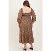 Pinkblush Mocha Floral Smocked Long Sleeve Maternity Plus Maxi Dress - 4 of 4