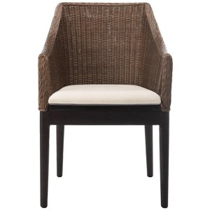 Enrico Arm Chair - SEA4016A - Brown/White - Safavieh - 1 of 4