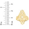 10k Yellow Gold 22mm Oval Diamond Cut Openwork Filigree Ring - 4 of 4