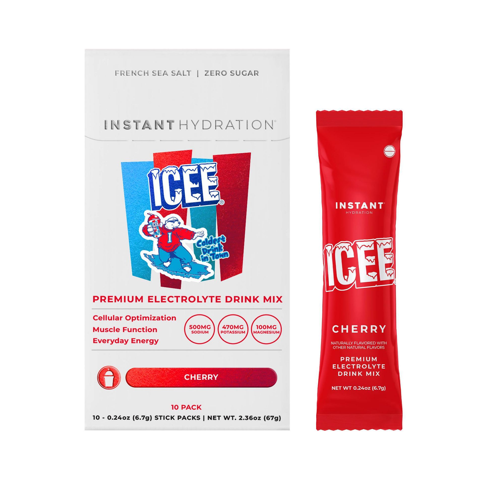 Instant Hydration Cherry Electrolyte Drink Mix Sports Drink - 10ct/67gms