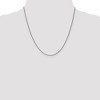 Black Bow Jewelry 1.2mm 14k White Gold Solid Diamond Cut Spiga Chain Necklace - 2 of 4