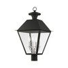 Livex Lighting Mansfield 4 - Light Post Light in  Black - 4 of 4