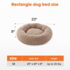 JOEJOY Round Dog Bed with Anti-Slip Bottom & Removable Cover,Rabbit Fur and Teddy Fabric with Drawstrings - 2 of 4