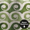 Americanflat 71" x 74" Shower Curtain, Retro Waves In Green by Modern Tropical - 3 of 4