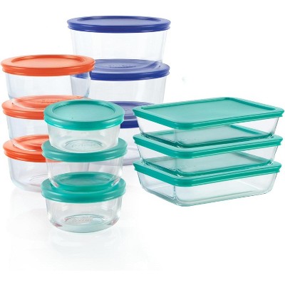 12-Pack Glass Food Storage Containers Set (1,2,3 Cup), Microwave & Dishwasher Safe