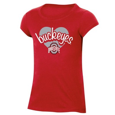 NCAA Ohio State Buckeyes Girls' Short Sleeve Scoop Neck T-Shirt - S