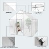 SEVOBAL Greenhouse with Twin-Wall PC Panels Sliding Door Roof Vent Quick-Assembly UV Protection Walk-in Greenhouse for Plants, Clear, 189"*32.5"*80" - 4 of 4