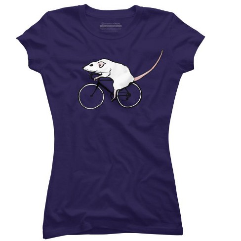 Junior's Design By Humans Cycling Rat By Teaandink T-shirt - Purple ...