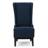 Dining Chair, Upholstered Back Rest Seat Accent Chair With Birch Wood Legs, Leisure Chair For Restaurants Living Rooms - 3 of 4