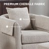 Kumasinova 360° Swivel Accent Chair with Ottoman Set,Chenille Barrel Armchair with Removable Back Pillow,2 Armrest Covers for Living Room,Bedroom - 3 of 4