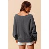 I am a Fashion junky SO ME Loose Fit Exposed Seam Slouchy Boucle Sweater - 3 of 3