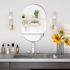 Oval Bathroom Mirror for Over Sink, Modern Wall Mounted Vanity Mirror, Decorative Bathroom Wall Decor - 3 of 4