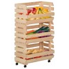 vidaXL Vegetable Trolley 14.6 in.x11.8 in.x31.5 in. Solid Wood Pine - 2 of 4