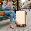 Whisen 14"/20" 2-Size Travel Luggage, ABS Hard Shell Spinner Wheel Luggage, 14" Cosmetic Case with Combination Lock - 2 of 4
