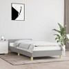 vidaXL Twin XL Fabric Bed Frame with Breathable and Durable Light Gray Headboard - 2 of 4