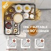 Aoibox 3 Pack Corner Shower Caddy with Soap Holder, Large Capacity Sturdy No Drilling Stainless Steel Shower Organizer Shelves Rack Storage, Black - 2 of 4
