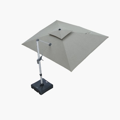 PURPLE LEAF Premium Patio Umbrella Classic SUNBRELLA Cantilever Umbrellas with Base 360 Degree Rotation for Garden Pool