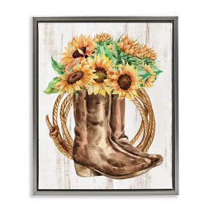 Stupell Industries Southern SunBouquet Boots, 17" x 21" - 1 of 4