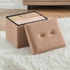 SONGMICS HOME Small Folding Storage Ottoman, Foot Rest Stool, 12.2 x 16.1 x 12.2 Inches, Ottoman with Storage - 3 of 4