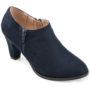 Journee Collection Womens Sanzi Comfort Insole Inside Zip Block Heel Booties - 1 of 4