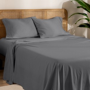 Bare Home Organic Cotton Jersey Sheet Set - 1 of 4