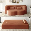 XINGHANZHENXUAN Floor Sofa, Full Size Convertible Sleeper with 2 Pillows for Living Room, Guest - 3 of 4