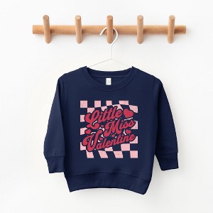 The Juniper Shop Checkered Little Miss Valentine Toddler Graphic Sweatshirt - 1 of 2