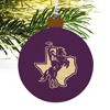 Tarleton State University Primary Logo Wood Christmas Tree Holiday Ornament - 4 of 4