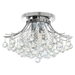 CWI Lighting Princess 6 Light Flush Mount With Chrome Finish - 1 of 4