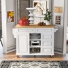 NicBex Mobile Kitchen Island Cart Morden Kitchen Carts on Wheels with 1 Cabinet, 3-Tier Open Storage and 5 Drawers for Kitchen - 3 of 4