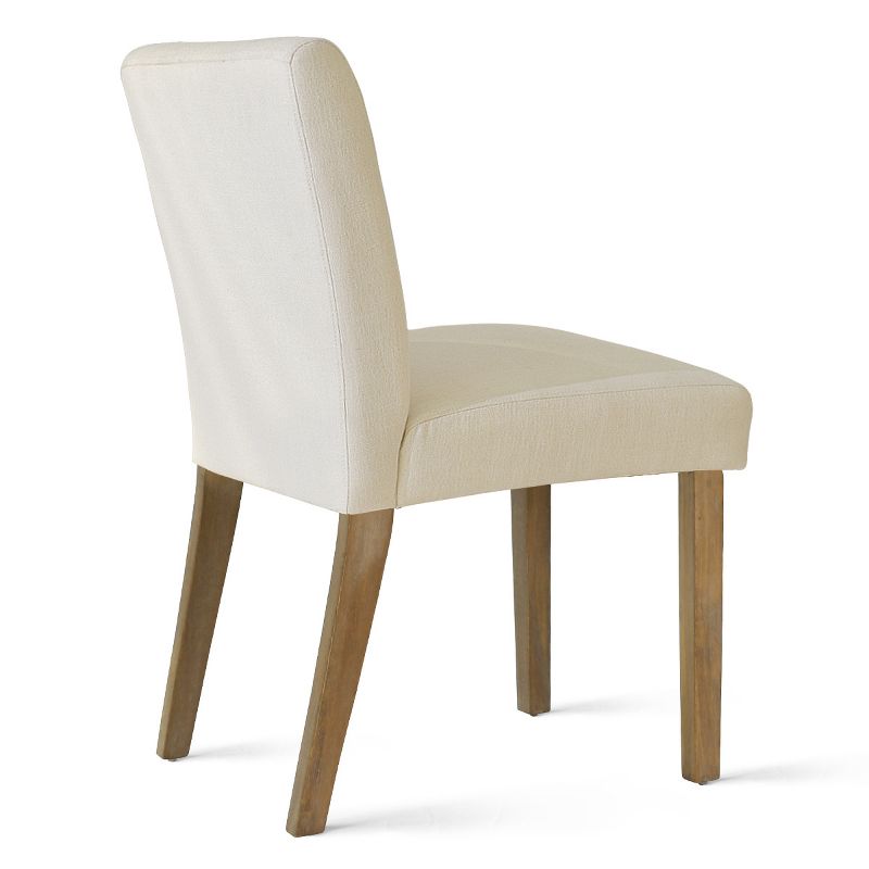 North Linen Dining Chairs Set Of 2,Upholstered Parsons Chairs With Rubberwood Legs-The Pop Maison, 6 of 11