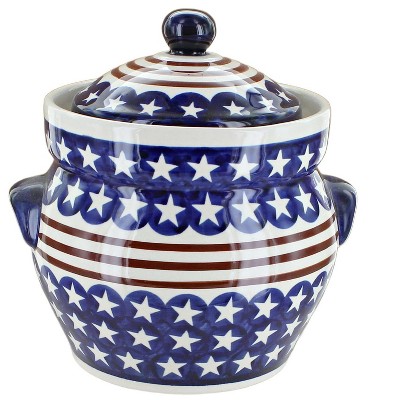 Blue Rose Polish Pottery 1125 Zaklady Small Container